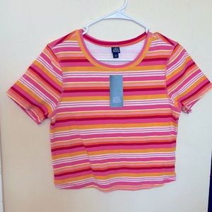 Brand new wild fable striped crop top